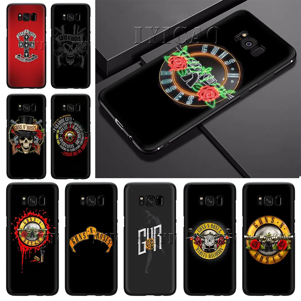 IYICAO Пистолеты N Roses Мягкий силиконовый чехол для телефона samsung A3 A5 A6 A7 A8 A9 2016 2017 2018 J6