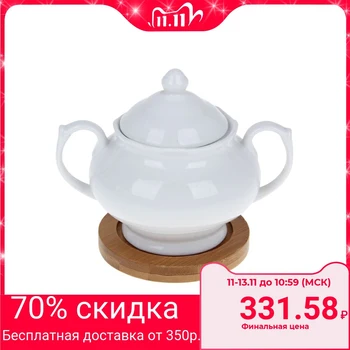 

Sugar bowl 350 ml "Estet", on a wooden stand