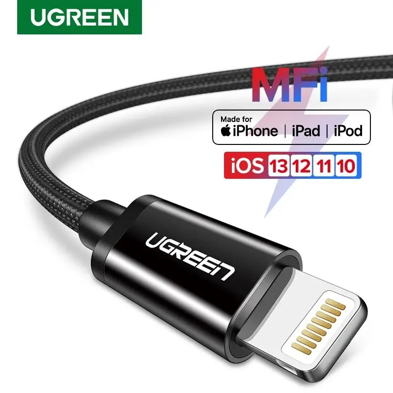 Кабель USB Ugreen MFi для iPhone 11 Pro X XS 8 2.4A кабель быстрой зарядки 6 передачи данных