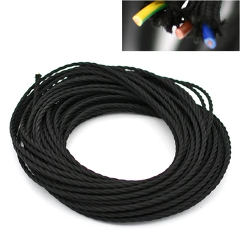

10/20m 2 Core Copper Wire Electrical Rope Wire Braided Twisted Lighting Cable M0XC