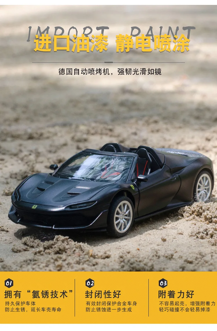 1:32 Diecast металлические спортивный автомобиль игрушка J50 игрушка автомобиль-родстер автомобиль модель, подарок для детей музыкальным светом оттягиваемая назад машина коллекция одежды для мальчиков детские игрушки