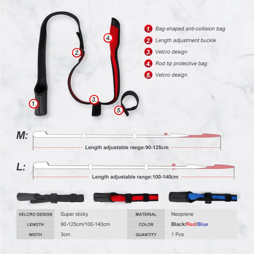 Fishing Rod Protector Fishing Rod Protective Sleeve Spinning Casting Rods Holder Adjustable Length Rope Strap