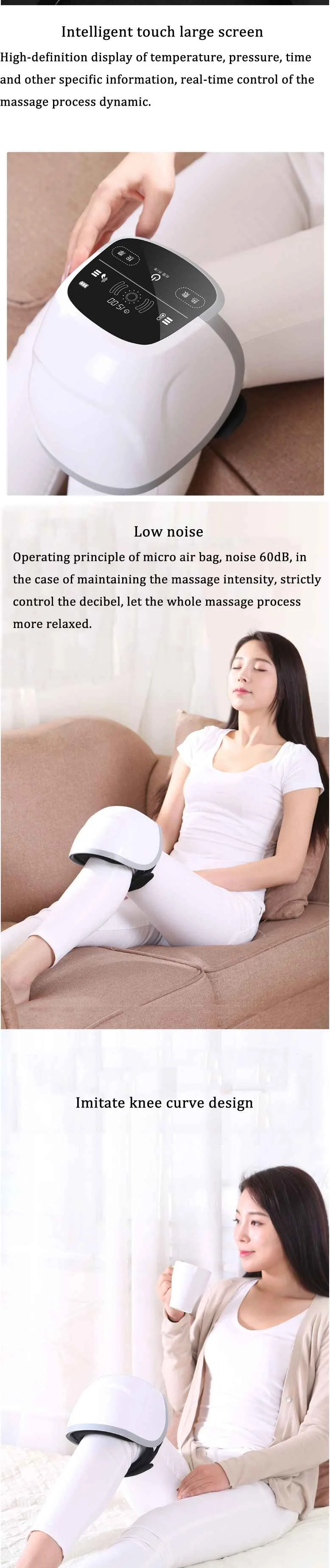 Vibration Heating Massage Knee Joint Rheumatoid Arthritis Physiotherapy Instrument Knee Magnetic Pain Relief Relaxation Health