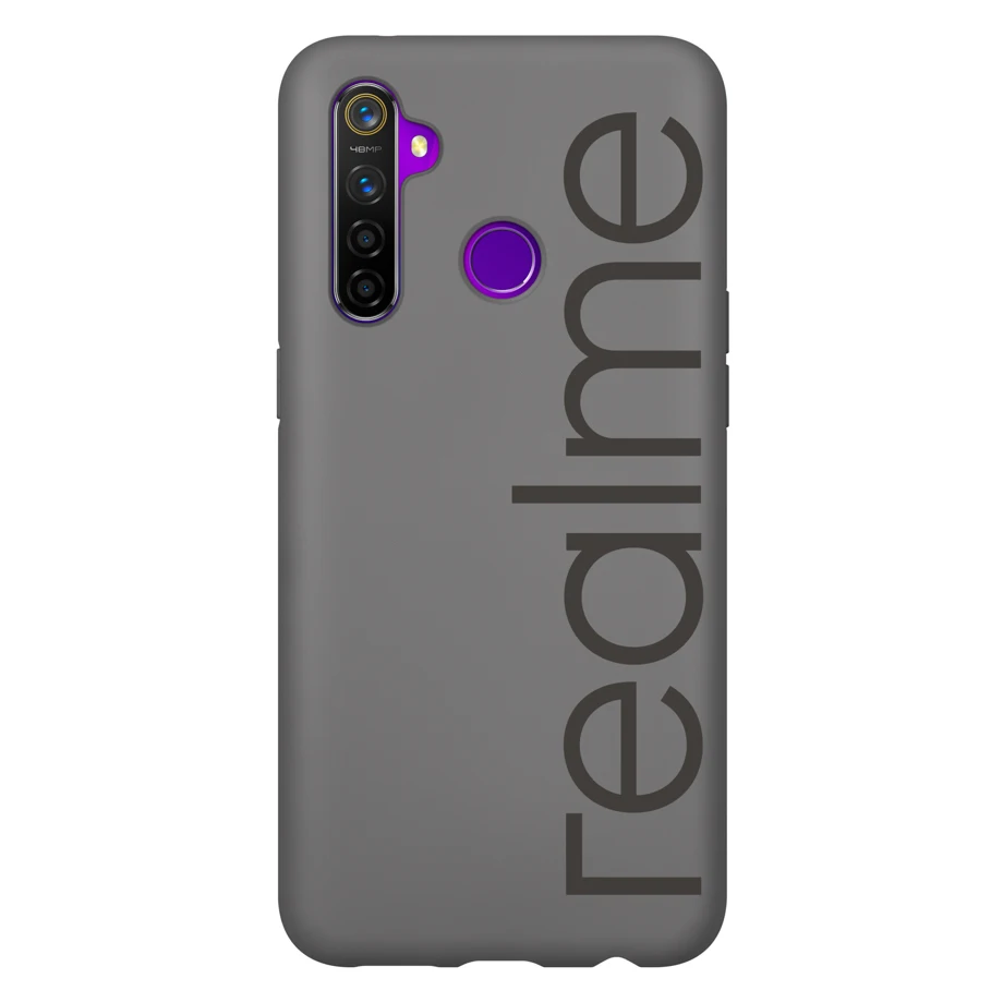 Чехол realme Q 5 Pro PU+ TPU устойчивый к царапинам дизайн для камеры, экран эскорт анти-падение 3D горячий процесс нажатия - Цвет: Grey