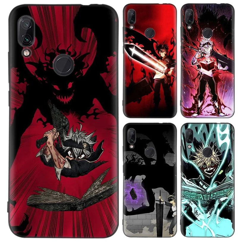 

Manga Anime Black Clover Case for Xiaomi Redmi Note 7 8 K20 7S 7A 6 6A Pro S2 5 Mi Play 9T CC9 E A1 A2 Lite F1 Soft Phone Coque