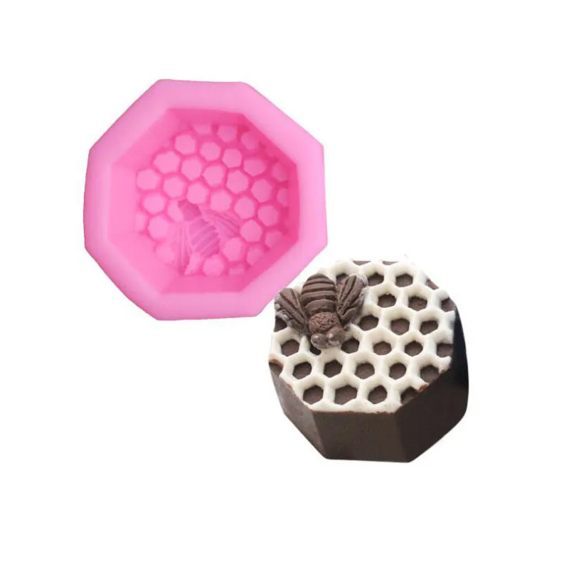 

3D Honeycomb Bee Silicone Mold DIY Fondant Chocolate Pastry Cupcake Topper Dessert Plaster Cake Decoration Tools Clay Resin Mold