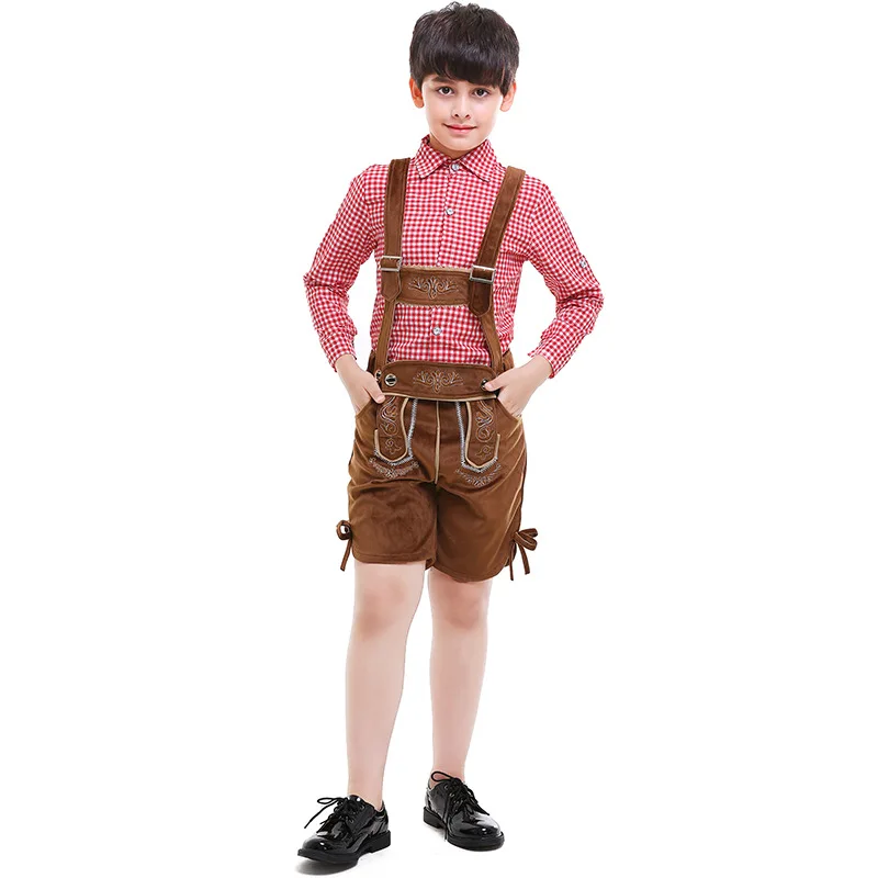 Костюм Lederhosen из хлопка и кашемира для мальчиков на Октоберфест костюм детской