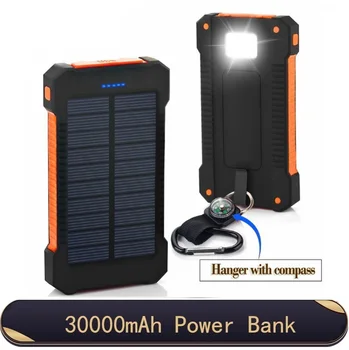 超薄型30000麻雀のパワー銀行ポータブル屋外旅行powerbank電話の充電器液晶デジタルディスプレイiphoneサムスンhuawei社