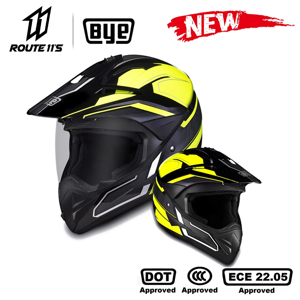 

BYE Motorcycle Helmet Crash Motorbike Racing Moto Helmet Biker Motocross Helmet Full Face Helmets ECE DOT Certification
