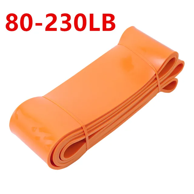 Resistance Bands Exercise Elastic Natural latex Workout Ruber Loop Strength rubber band for Fitness Equipment Training Expander orange
