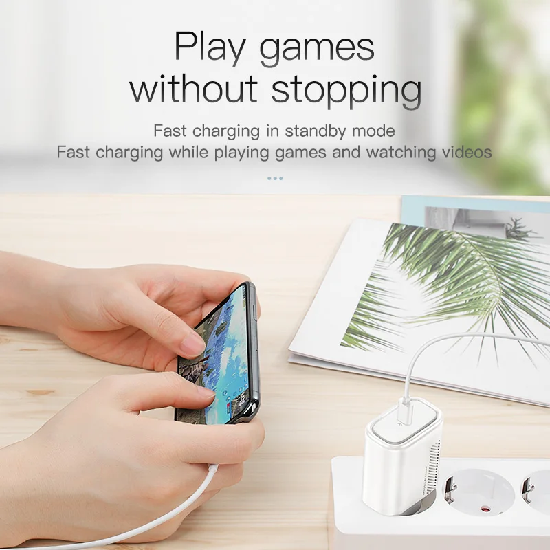 KUULAA USB зарядное устройство 18 Вт PD 3 0 Быстрая зарядка 4 C штекер для мобильного