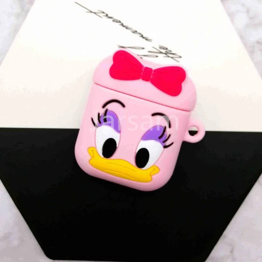 Female Donald Duck Мультяшный беспроводной Чехол для наушников для Apple AirPods 2, силиконовый чехол для зарядки наушников s, защитный чехол для AirPods - Цвет: Female Donald Duck