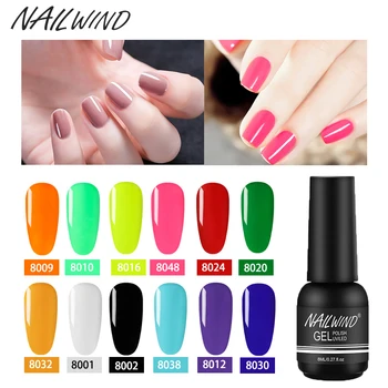 

8ML UV Nail Gel Polish Pure Colors Gel Nail Varnish Semi Permanent Base top Need UV Lamp Every thing For Manicure Paint Design