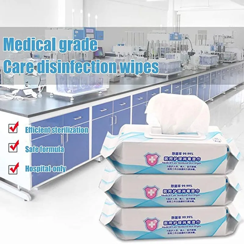 

50pcs 2 Bag Alcohol Pad Disinfectant Wipes Wet Cotton 75% Alcohol Ethanol Disposable Disinfection Prep Swap Antibacterial