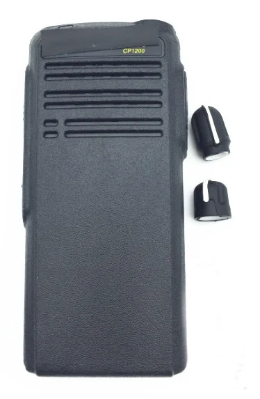 Черный Иди и болтай walkie talkie “иди и аксессуары для motorola CP1200 оболочки CP1208 передняя часть корпуса с отслеживанием объема работы регулятор громкости Кепки парой новых - Цвет: Черный