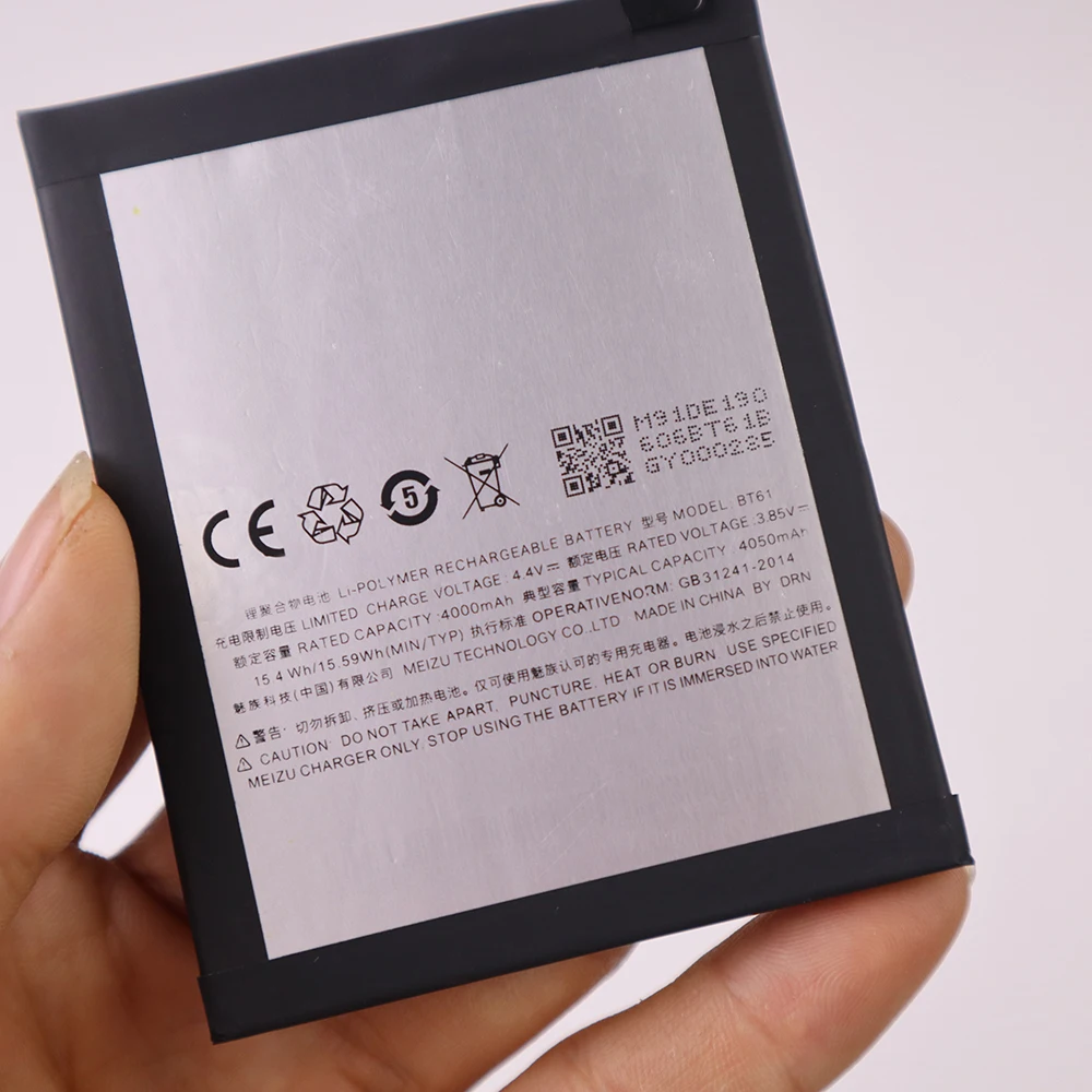 Оригинальная сменная батарея 3,85 V 4000mAh BT61 для Meizu L версия M3 Note L681H батарея