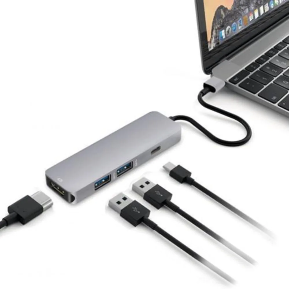 Мульти USB 4 в 1 Тип C до 4 к HDMI PD питание 2 USB3.0 порты USB C концентратор адаптер для планшетного телефона