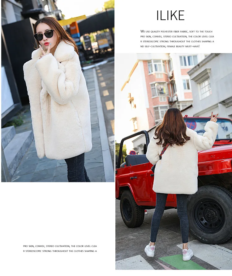 Manteaux de vison pour femmes, fausse fourrure rose, élégant, épais et chaud, vêtements d'extérieur, collection hiver 2020