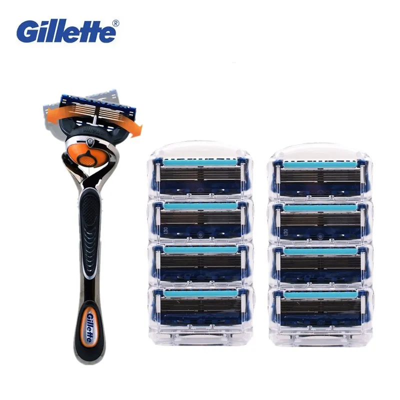 

Removable Razor Blades for Men Gillette Fusion ProGlide Shaving Replaceable Cassettes Fusion Cartridge 1pcs Holder 8pcs Blade