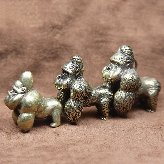 Statue de singe Dragon en cuivre Antique, Figurines Miniatures de singe  mignon, en cuivre, pour le thé, pour les animaux domestiques, pour la  maison et le bureau - AliExpress