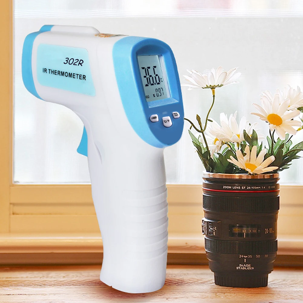 

Handheld Infrared Thermometer Non-Contact Temperature Meter LCD Non-contact Forehead 32-42.9 C Measuring Digital Pyrometer M3