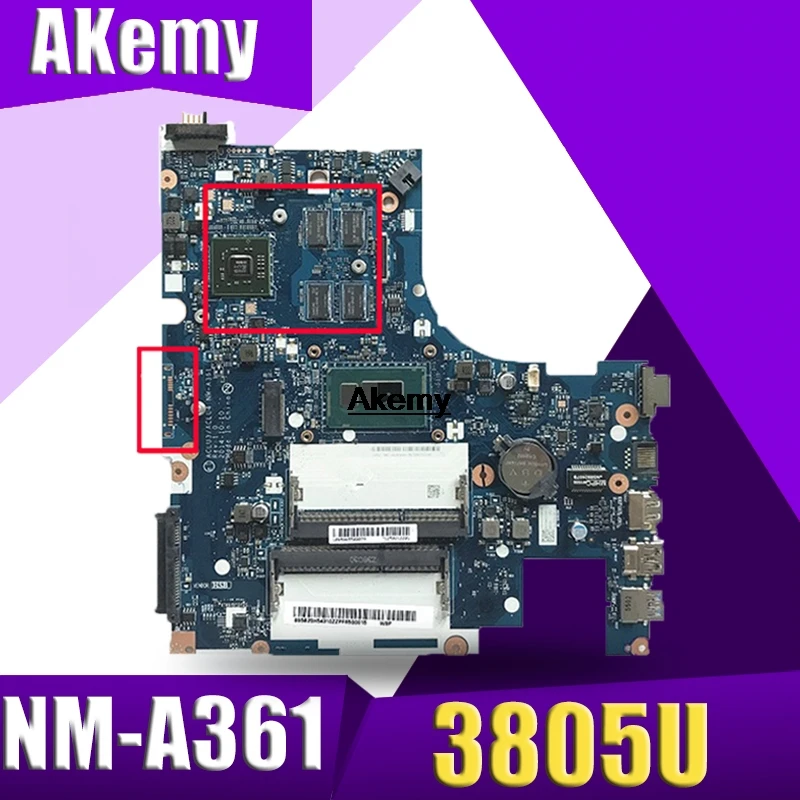 

ACLU3/ACLU4 NM-A361 motherboard for Lenovo G50-80 G50-80M notebook motherboard CPU 3805U R5 M330 DDR3 100% test