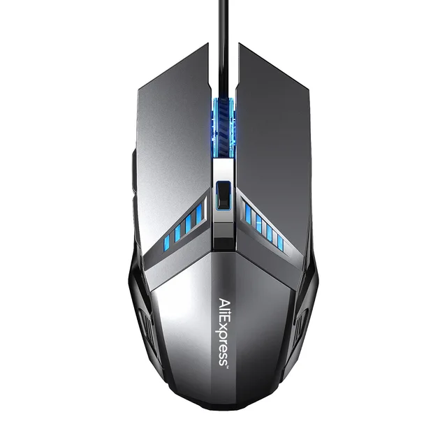 E-sports game metal manipulator wired mouse computer notebook universal silent gaming mouse DPI adjustment 6