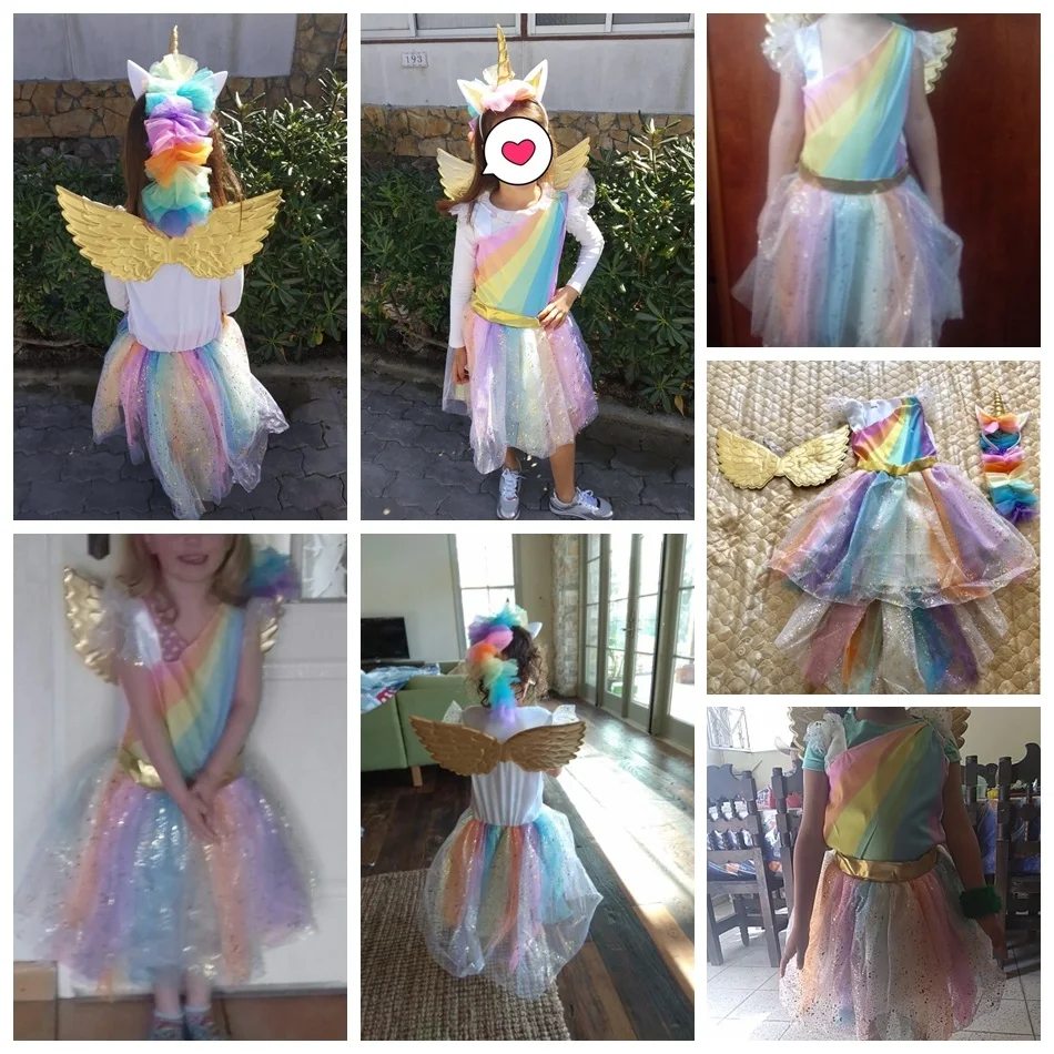 Girl-Unicorn-Dress-Up-Kids-Summer-Rainbow-Party-Tutu-Cosplay-dresses-Show