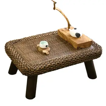 

Rattan Bay Window Table Small Coffee Table Tatami Simple Modern Home Japanese-style Low Table Rectangular Small Tea Table Solid