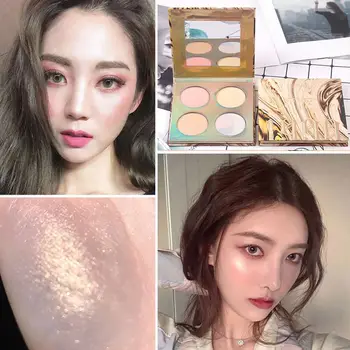 

2019 New 4 Color Baked Highlighter 3D Face Powder Makeup BronzerPalette Shimmer Illuminator Contouring Brighten