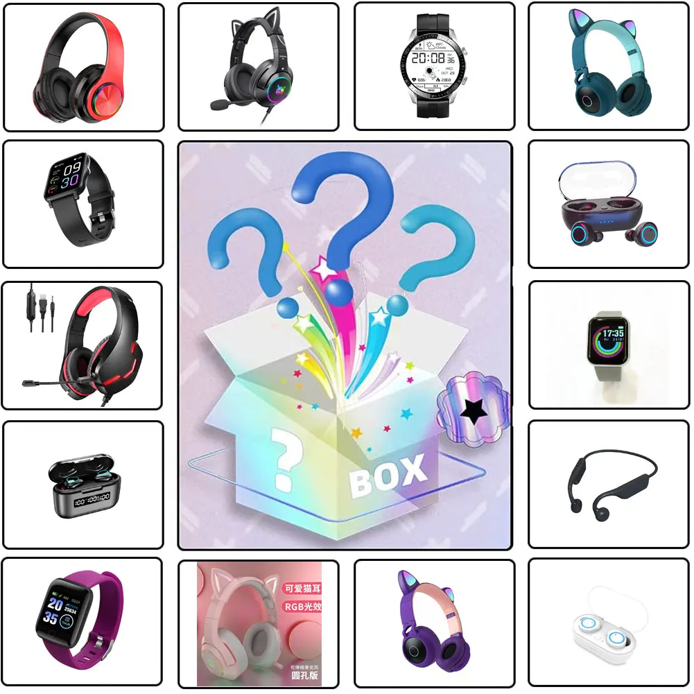(100% Get Earphone Smartwatch Best Gift ) Random Lucky Mistery 2022 New Year Bind Box Surprise Novelty Gift Item Mystery Box 6 H2c62bb7a89824ba6be40222f1e6fd377e