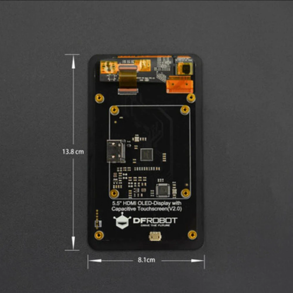 DFRobot 5,5 дюймов 1920 × 1080 HDMI oled-дисплей USB емкостный сенсорный экран Бесплатный драйвер для Raspberry Pi Поддержка Windows Linux