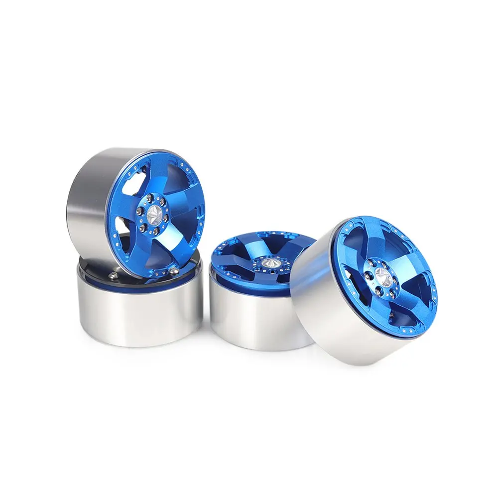 

4PCS 2.2 Inch RC 1:10 Rock Crawler Alloy Wheels Rims For RC Crawler Axial Scx10 Wraith 90018 Beadlock Wheels Hub