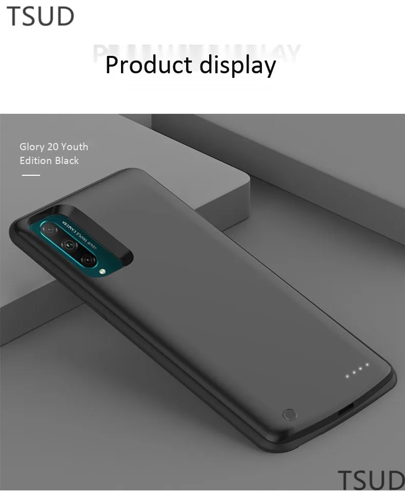 6500 мАч чехол для зарядного устройства для huawei Honor 20 Lite внешний портативный беспроводной чехол для зарядного устройства для huawei Honor 20 Lite