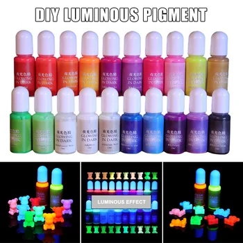 

Glowing in dark High Concentration Epoxy Pigment DIY Mold Making uv resin Gel Curing Quick-drying Non-toxic Transparent K2