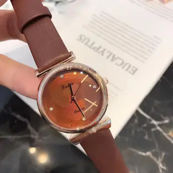 

2020 New Round Dial Quartz Watch For Women Lady Femal Wristwatches Gift Antique Clock