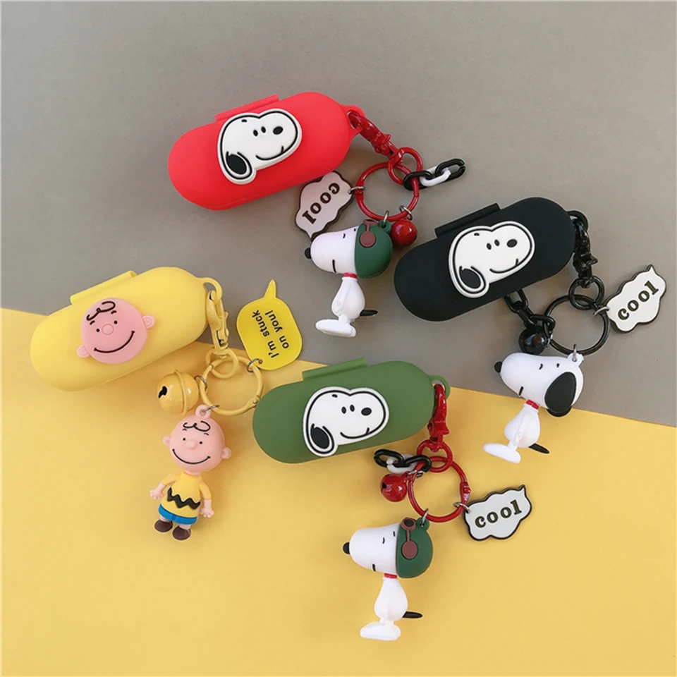 

DIY Cute 3D Cartoon Silicone Case for Huawei FreeBuds for Honor Flypods Lite Youth Version Earphone Protect Cover Decor Keyring