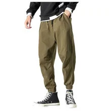 KLV брюки мужские модные Осенние повседневные брюки свободные приталенные комбинезоны простые однотонные спортивные брюки уличные брюки карго