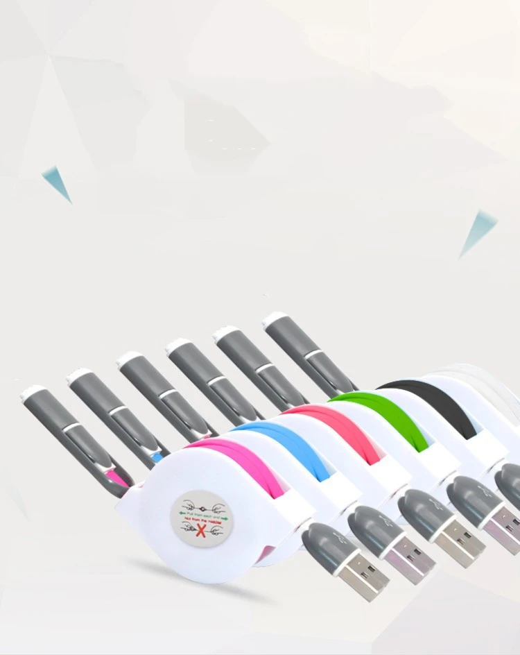 Мини Многофункциональный 2 в 1 USB кабель Быстрая зарядка линия передачи данных телескопическая линия зарядки растягивающийся Телескопический USB удлинитель