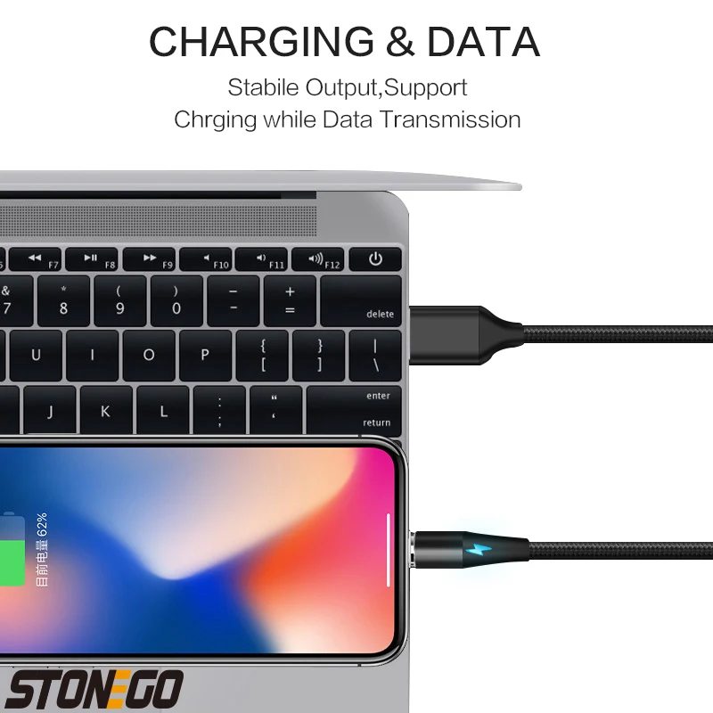 STONEGO Магнитный Быстрый кабель Micro usb зарядный телефонный кабель передачи данных для аndroid провода магнитное зарядное устройство для samsung Xiaomi huawei Mobile 3A