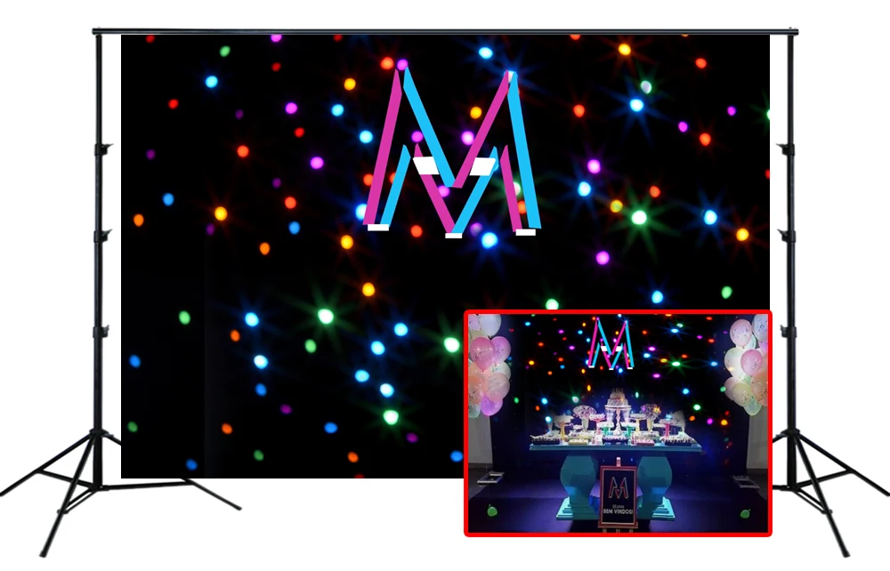 Arriere Plan Fluo Phosphorescent Pour Fete D Anniversaire Fournitures De Decor De Fond De Photo Banniere De Table A Gateau Pour Enfants Et Adultes W 2309 Aliexpress