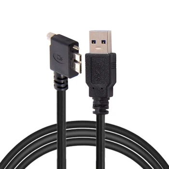 

Zihan 90D Left Angled Micro USB Screw Mount to 3.0 Data Cable for Industrial Camera