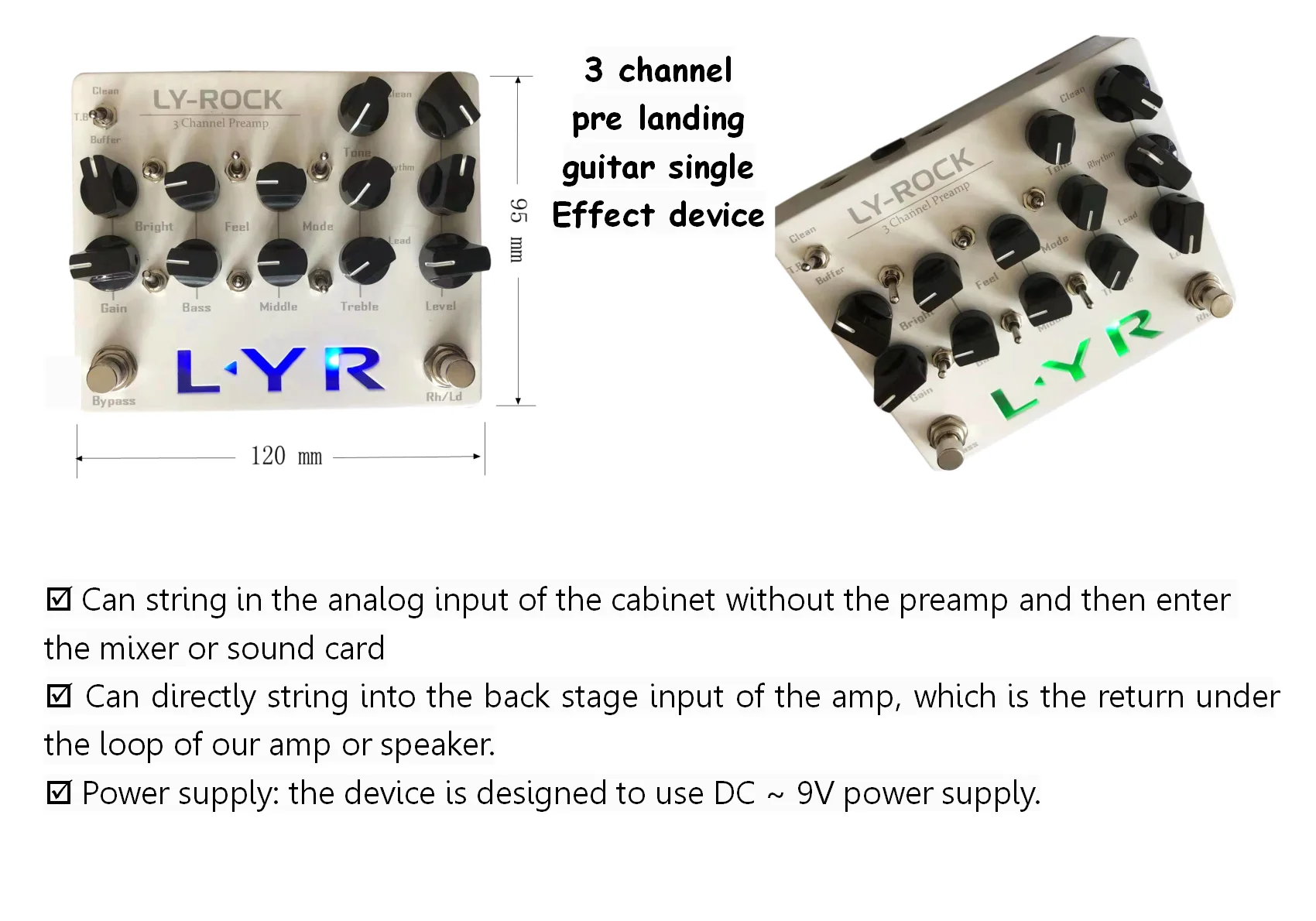 ギター LY ROCK THE LYRPEDAL Guitar Pedal Ly Rock | Single Effect Device | Pedal Effect