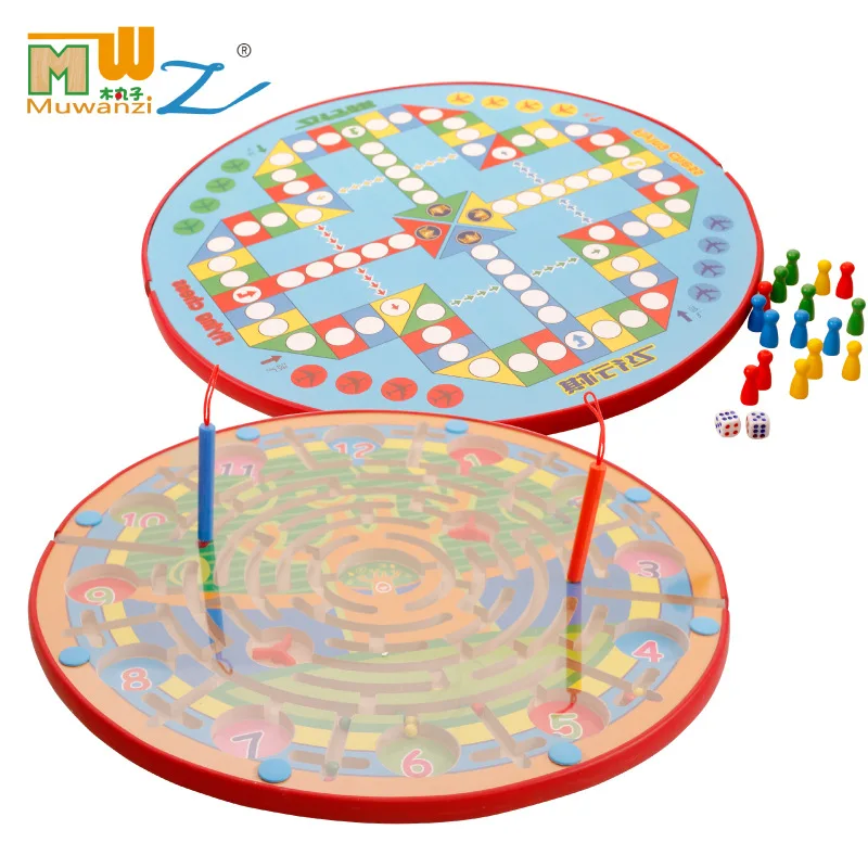 

MWZ Toy-in-Magnetic Rail Pen Maze Roll-on Tour Children'S Educational Toy Tabletop Game