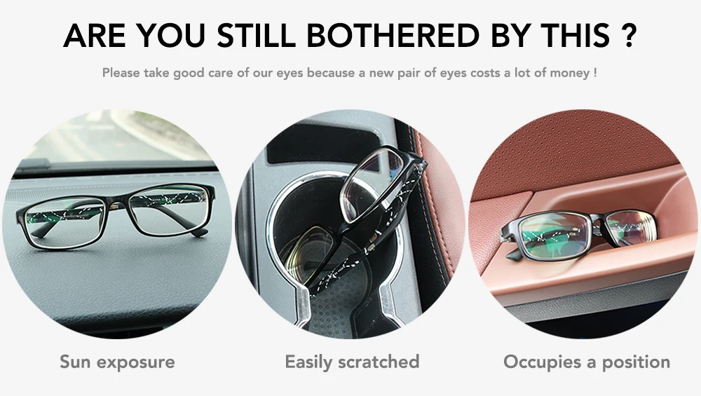 Car Sun Visor Sunglasses Eyeglasses Glasses Holder Ticket Clip Multi-Function Auto Fastener Clip Auto Accessories Car Styling