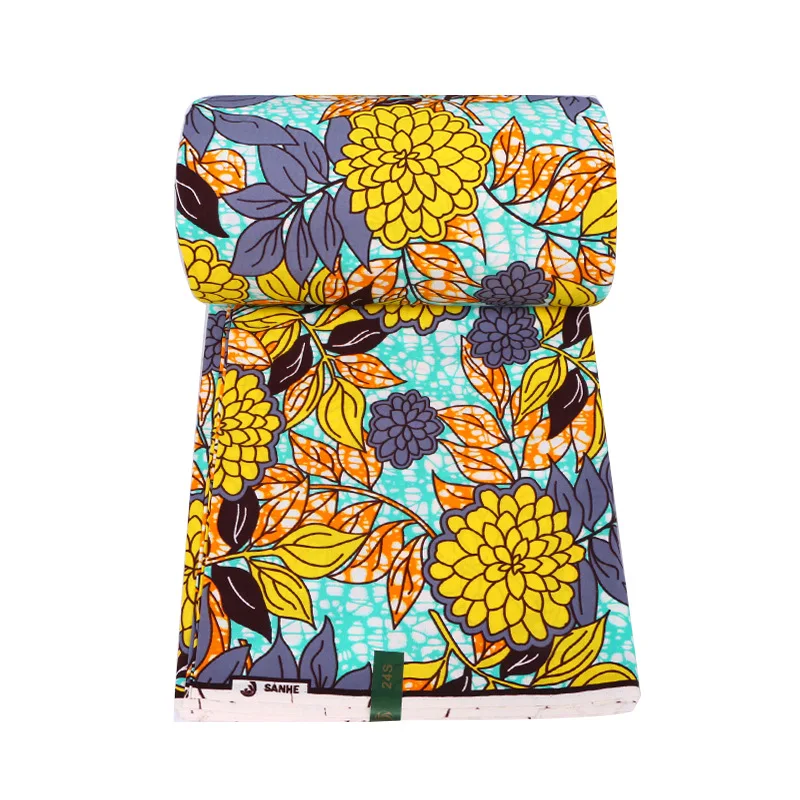 

african fabric wax print cotton Veritable wax guaranteed Patchwork real wax high quality 6yards Ankara Women Style fabric