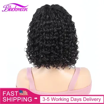 

Water Wave Lace Front Wigs 13X4 Short Bob Wigs For Women Pre Plucked Natural Color Brazilian Remy Human Hair Lace Closure Wigs