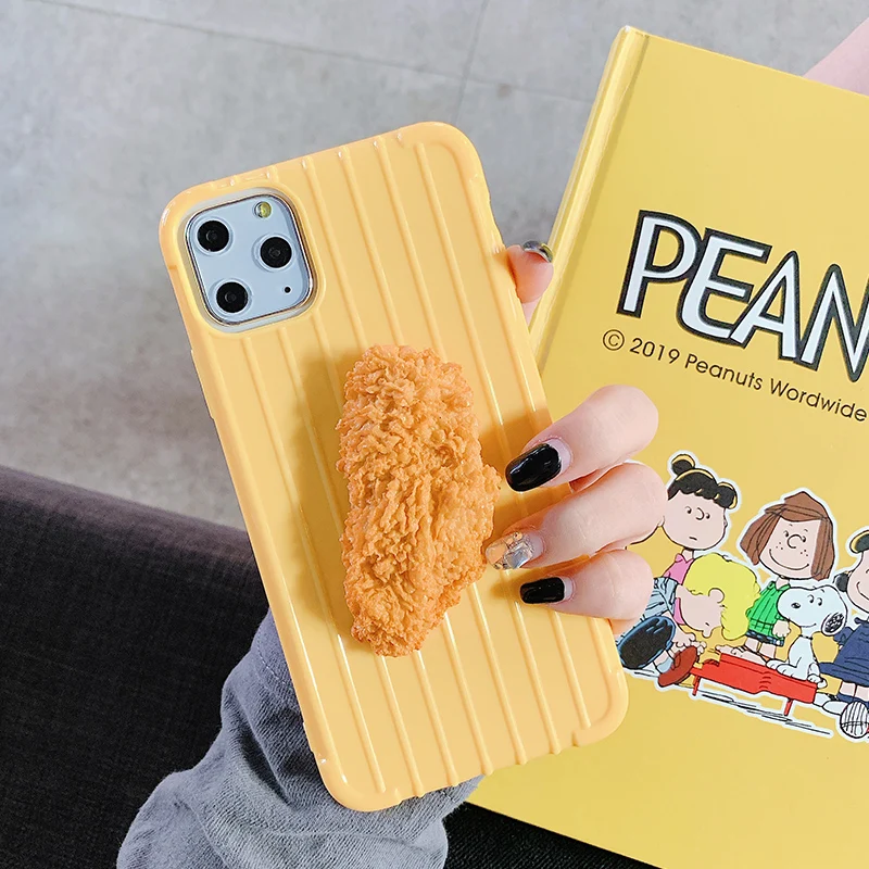 Жареные куриные ножки крылья курицы для iphone 11 pro max xs чехол телефона 6s 7 8plus