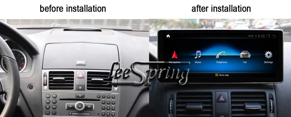 Excellent 10.25 inch Android 9.0 GPS Navigation for Mercedes Benz C Class 2008-2010 MB W204 C200 C260 C180 Car Multimedia Player(NO DVD) 1