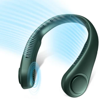 

Bladeless Hands Free Neck Fan Headphone Design USB Personal Fan Portable Air Conditioner Summer Helper